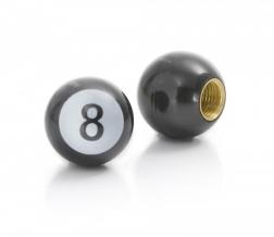 Valve caps "Black 8" in black for motorcycles and carsThe va ...