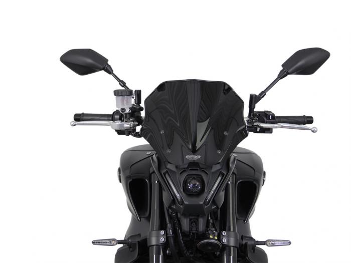 Racing naked bike windscreen - black