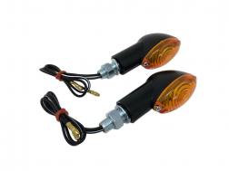 Turn signal set "Medium Cateye" in blackwith Amber lens M10  ...