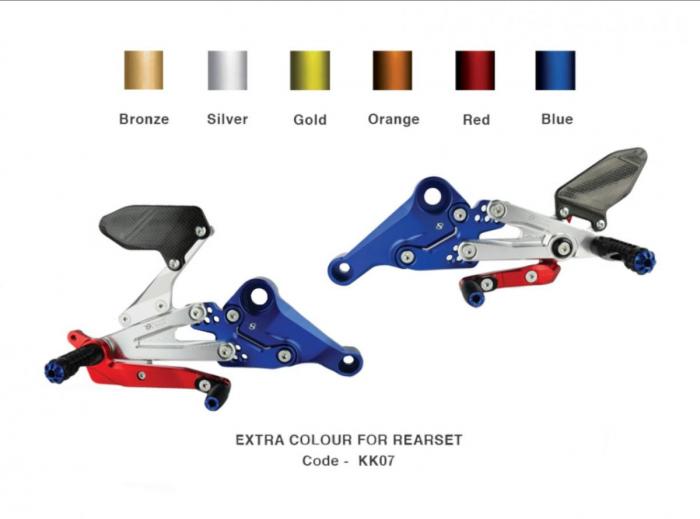 Colour kit for Bonamici Racing rear sets - Pick a color