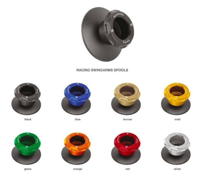 Bras pivotants bobines - Racing (Connexion M10 x 1,5) - Choisissez une couleur