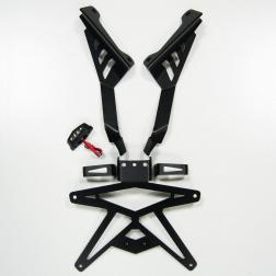 SUP12 Aluminium afstandsplaathouder met indicatorsteun - Zwart