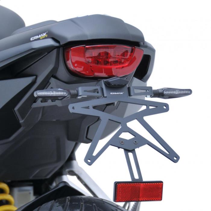 SUP13 Support de plaque aluminium déporté avec support blinkers