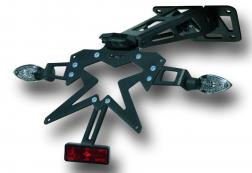 SUP10 Kentekenplaathouder in aluminium - Zwart