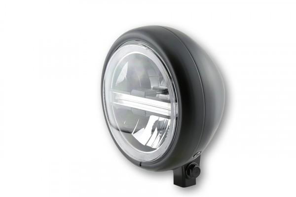 5 3/4 inch LED headlights "PECOS TYPE 6" with TFL - black wi ...