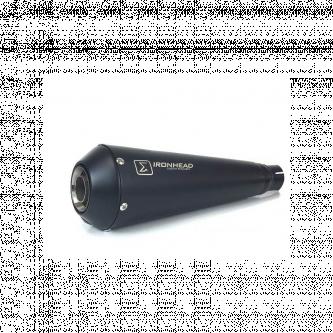 SLIP ON (RIGHT MUFFLER) - IRONHEAD CONICAL ZWART INOX