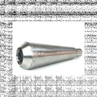 SLIP ON (RIGHT MUFFLER) - IRONHEAD CONICAL MATT INOX