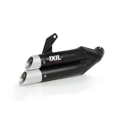 Exhaust DUAL HYPERLOW XL BLACK - Slip-on