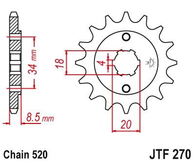 Front sprocket JTF270- Pick a size