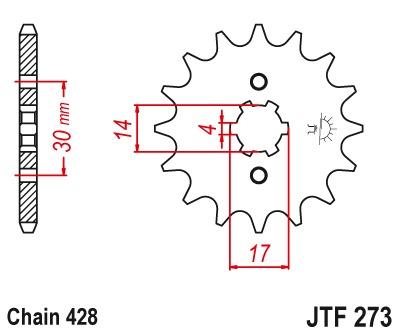 Voortandwiel JTF273 - Kies een maat