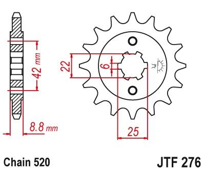 Front sprocket JTF276 - Pick a size