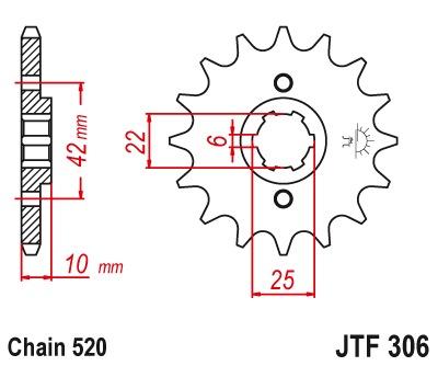 Front sprocket JTF306 - Pick a size