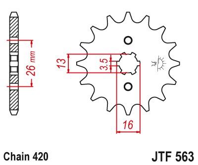 Front sprocket JTF563 - Pick a size