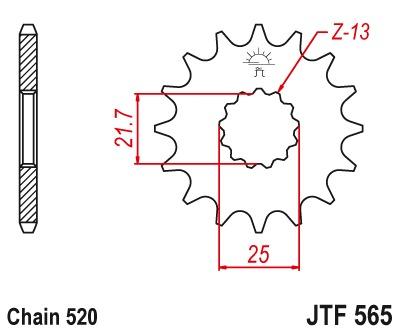 Front sprocket JTF565 - Pick a size