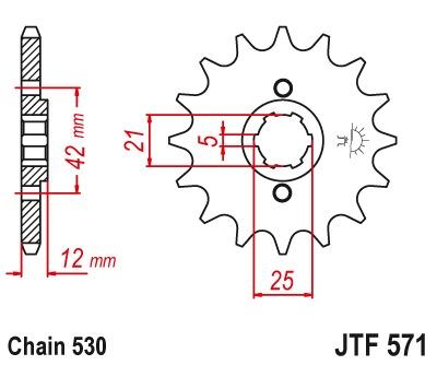 Voortandwiel JTF571 - Kies een maat