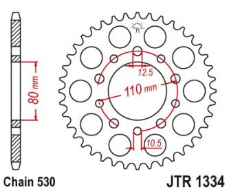 Achtertandwiel JTR1334 - Kies een maat