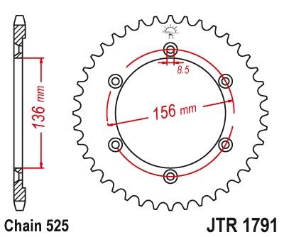 Rear sprocket JTR1791 - Pick a size
