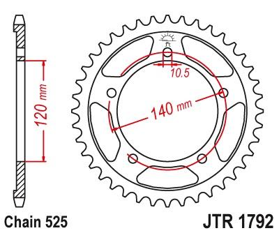 Rear sprocket JTR1792 - Pick a size