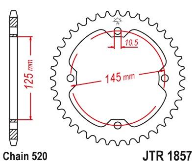 Pignon arrière JTR1857 - Choisissez une taille