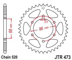 Achtertandwiel JTR473 - Kies een maat