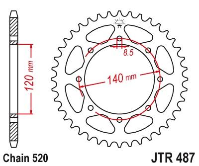 Pignon arrière JTR487 - Choisissez une taille