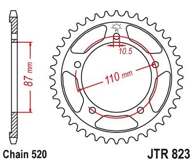 Rear sprocket JTR823 - Pick a size