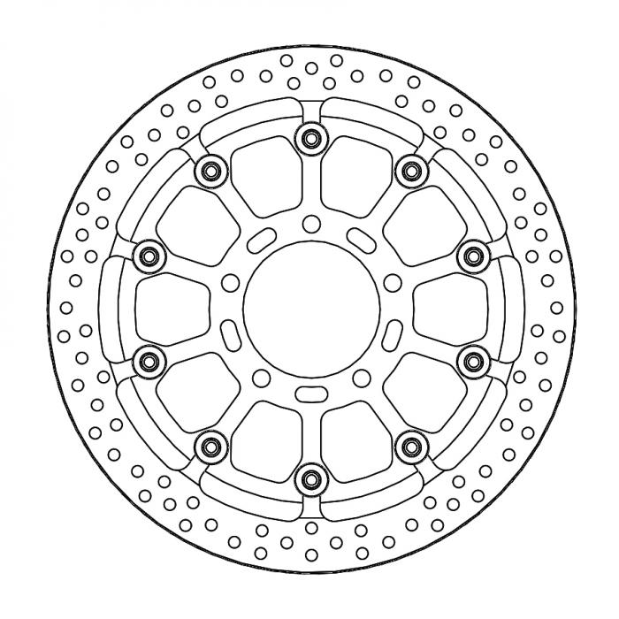 Prof. Halo front disc Kawasaki: ZX6R, ZX10R (T-floater 310x6.0x30mm)