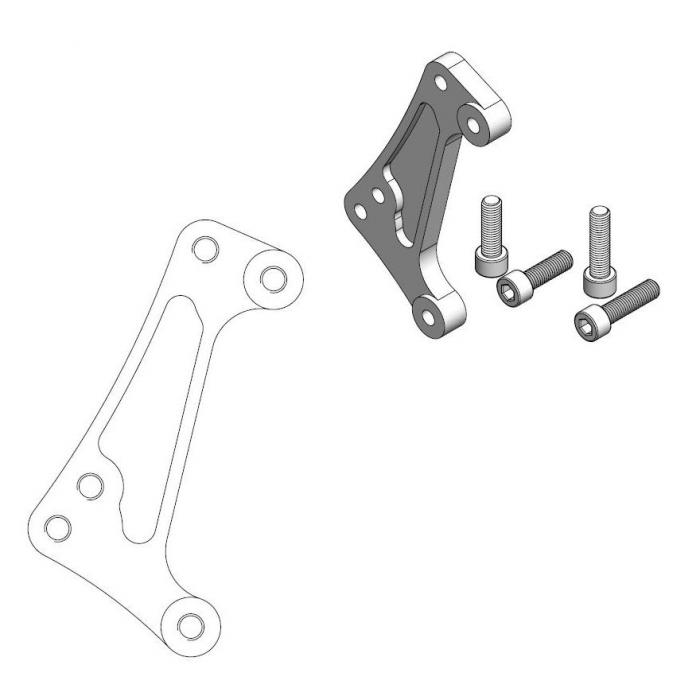 Supermoto Racing ext. adapter KTM, Husqvarna Ø300mm