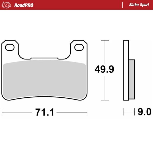 Plaquettes de frein RoadPRO Sinter Sport