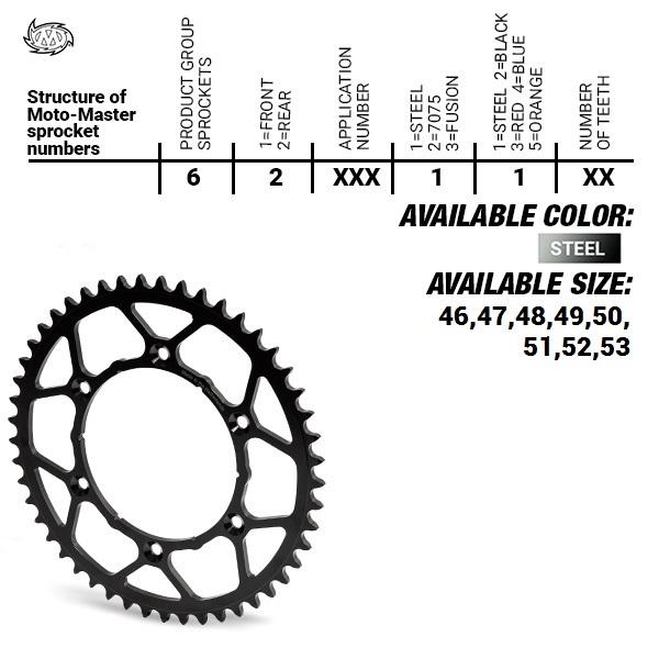 Steel rear sprocket "Steel" - kies een versie