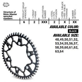 Couronne arrière "7075" en aluminium - 59 dents - Choissiez une couleur