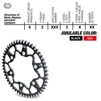 Couronne arrière "7075" en aluminium - 55 dents - Choissiez une couleur