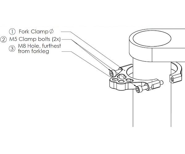 Fork clamp - Diam: 38,0mm