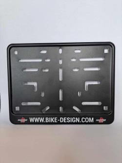 Nummerplaatkader motorfiets - Aluminium zwart - Bike Design - 1 stuk