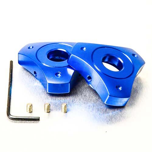 Alu Pre-Load Adjusters 14mm Zeskantkop (Paar) - Blauw
