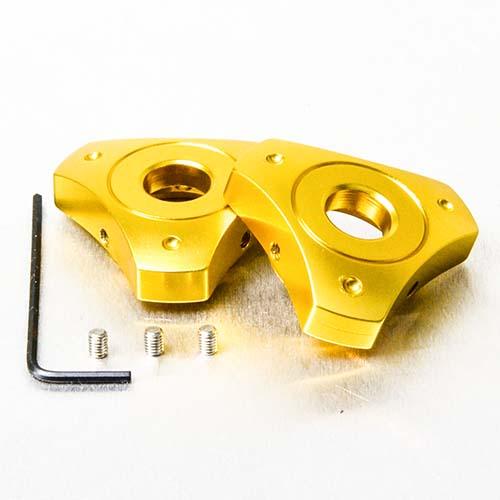 Aluminium Pre-Load Adjusters 14mm Hex (Pair) - Gold