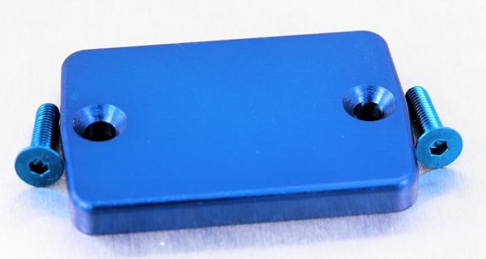 Bouchon de Réservoir Rectangulaire en Alu 37mm x 55mm - Bleu
