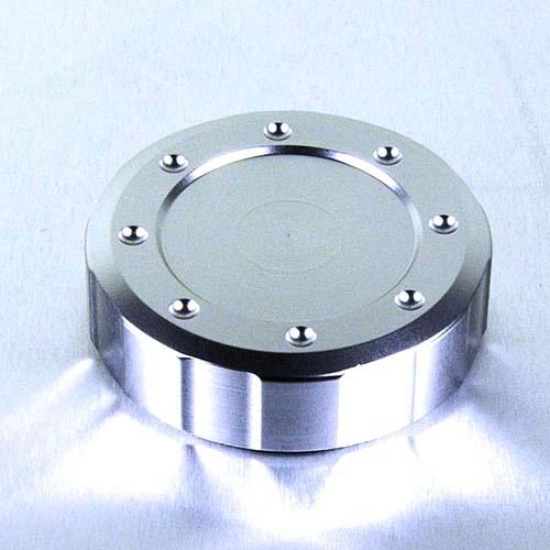 Aluminium Reservoir Cap Round Threaded 61mm o/d - Silver