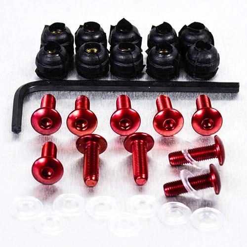 Alu Windscherm Kit (4mm Italiaanse motoren) 10 Bouten - Rood