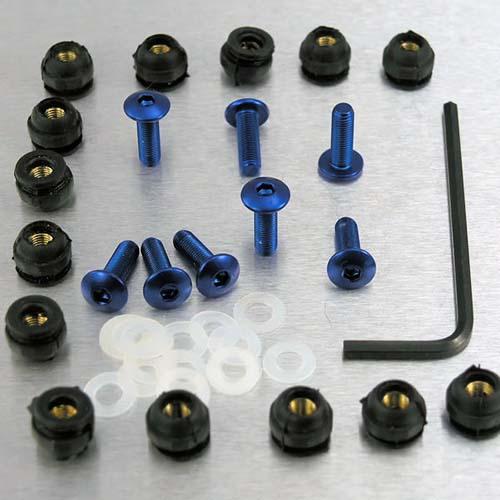 Alu Windscherm Kit (4mm Italiaanse motoren) 8 Bouten - Blauw