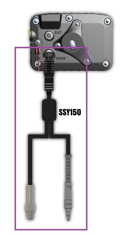 Y-kabel voor aansluiting van 2 temperaturen (NC + thermokoppel)