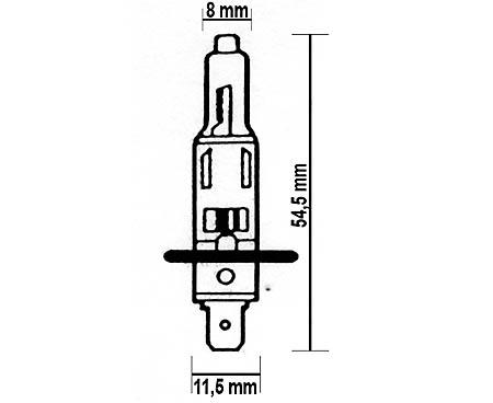 H1 Ampoule incandescent avec E-test - 12V / 55W - P14,5s (209-111) - Par pièce