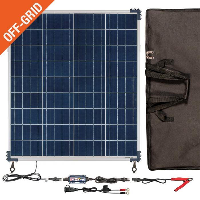 OPTIMATE SOLAR CONTROLLER 7A MAX WITH 80W SOLAR PANEL TRAVEL KIT - € 0,05 Recupel inclus