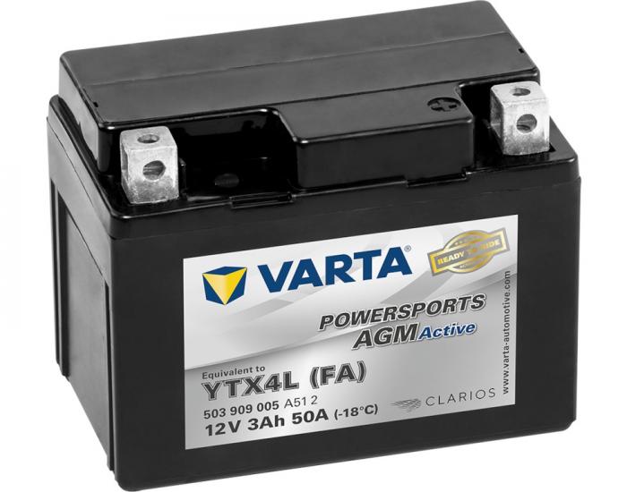 Batterie YTX4L-BS / DTX4L-BS (DIN 50314 / YTX4LBS / DBDTX4LBS)