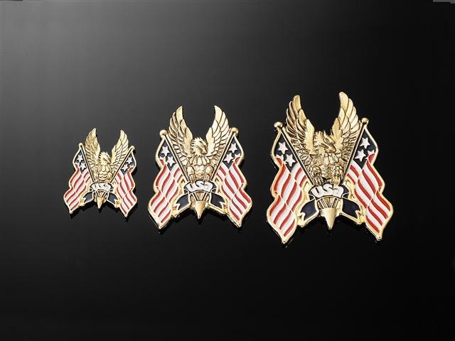 Emblem "Eagle-USA-Flag" in gold The stable emblem in gold wi ...