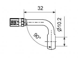 Eyelet 90° down (1 piece)Length 30mmColour: SilverFor use on ...