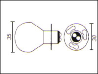 Lamp - 6V / 20/20W - P 15 D RP - 35 APF