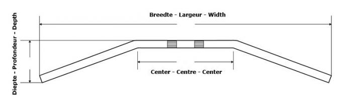 Handlebar "Flyer Wide" - "7/8" (22 mm)Wide: 1000 mm _x000D_
Depth: ...