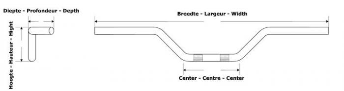 Handlebar "Fat Custom" - "1" (25,4 mm) _x000D_
with TÜV Test Repor ...