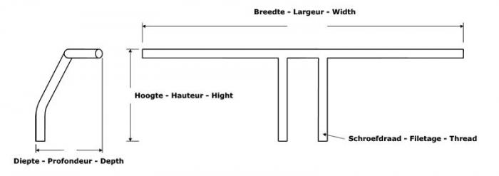 Handlebars "Adjustable Staight" - "1" (25.4 mm) _x000D_
with TÜV P ...